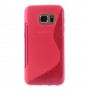 Samsung Galaxy S7 roosan punainen silikonisuojus.