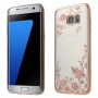 Samsung Galaxy S7 edge pinkit kukat silikonisuojus.
