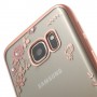 Samsung Galaxy S7 pinkit kukat silikonisuojus.