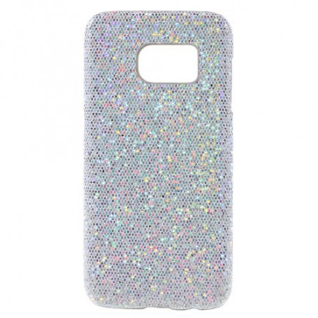 Samsung Galaxy S7 hopea glitter suojakuori.